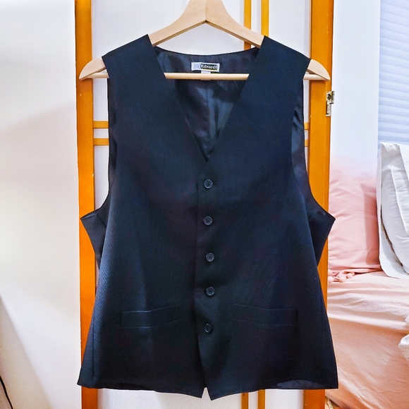 5-button, Black, Dress Vest - Picture 1 of 3